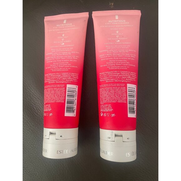 Estee Lauder Nutritious 2-in-1 Foam Cleanser - 4.2 oz / 125 ml  2 TUBES - Picture 2 of 3